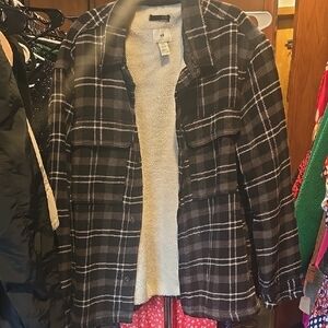 Plaid Black and Gray Women's / Mens Jacket